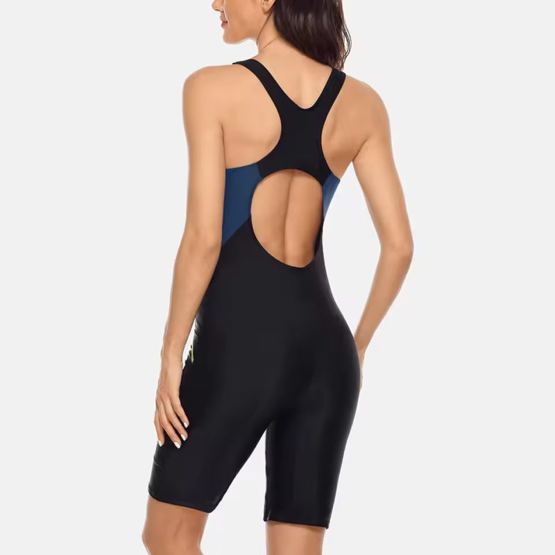 Charmleaks Women‘s One Piece Pro Sports Swimwear Athlete Sports Swimsuit Boyleg Beach Wear Colorblock Racerback Bathing Suits - Image 3
