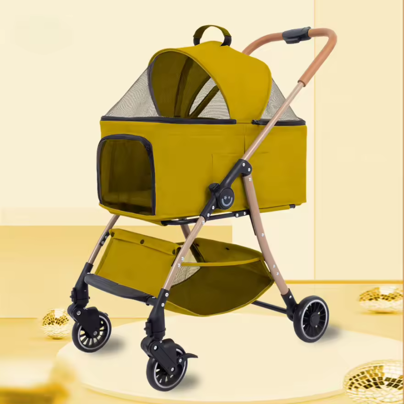 Lightweight Pet Stroller for Dogs and Cats Small and Medium-sized Pet Strollers Anti-scratch and Tear-resistant Pet Strollers - Image 9