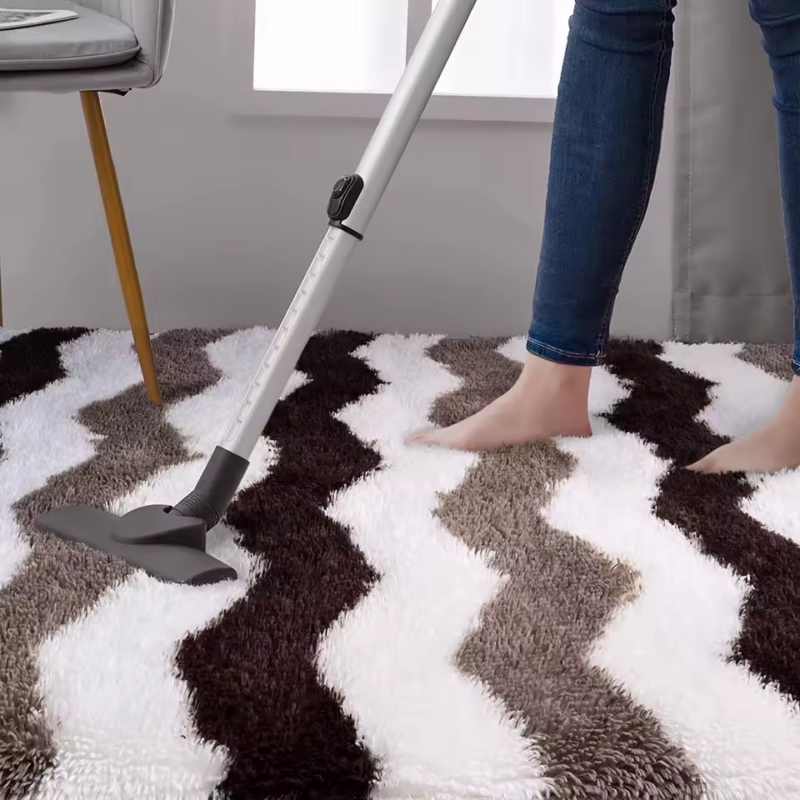 Soft Shaggy Rugs Plush Area Rugs for Living Room Bedroom Fluffy Carpets Home Decor,5x8ft,Stripe Brown - Image 4