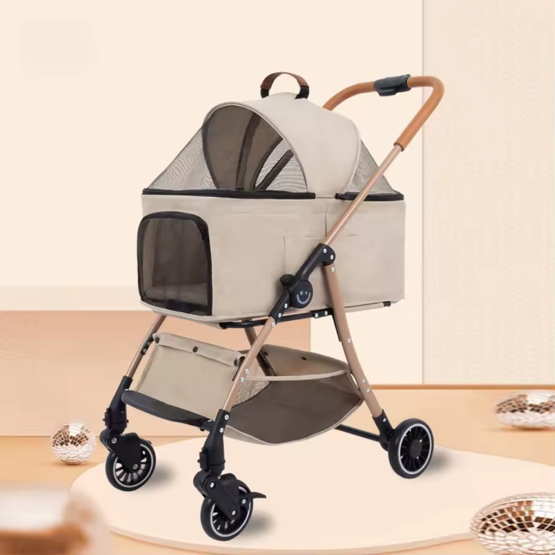 Lightweight Pet Stroller for Dogs and Cats Small and Medium-sized Pet Strollers Anti-scratch and Tear-resistant Pet Strollers - Image 2