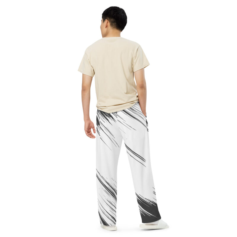 All-over print unisex wide-leg pants - Image 4