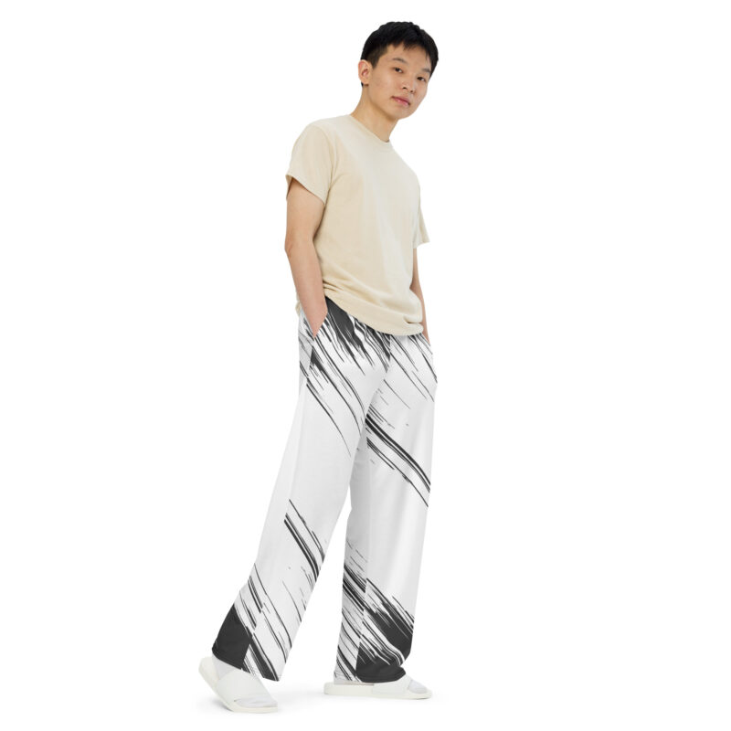 All-over print unisex wide-leg pants - Image 3